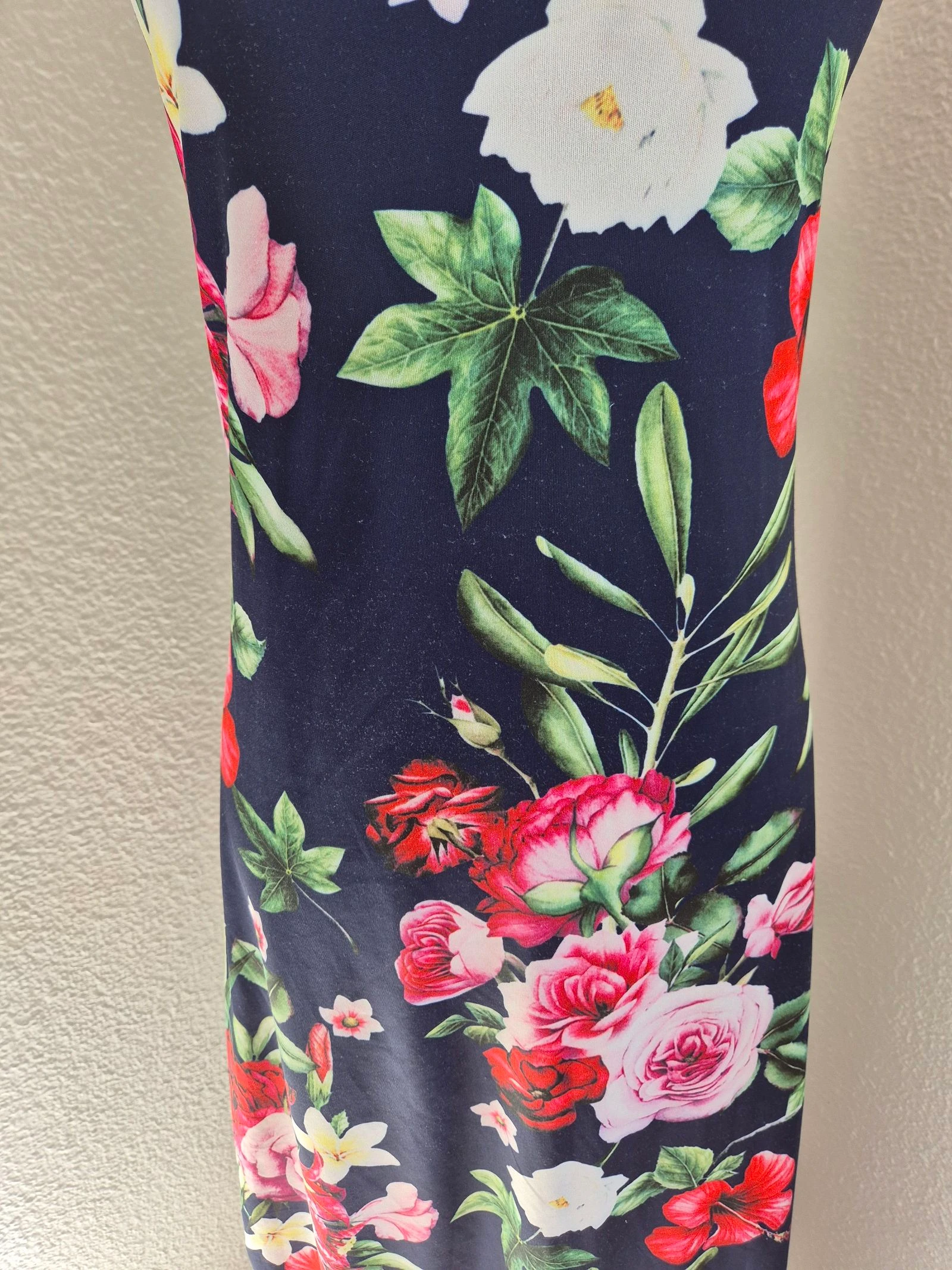 Vestido longo justo floral Beauty Fashion Tamanho M 38 preto estampa floral stretch elegante verão – photo 2